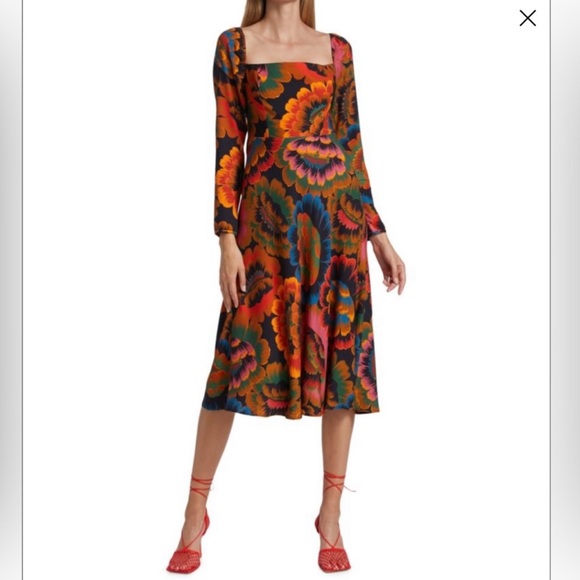 FARM Rio  Printed Midi Dress - Picture 2 of 9